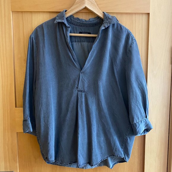 Zara grey denim shirt - Picture 1 of 2